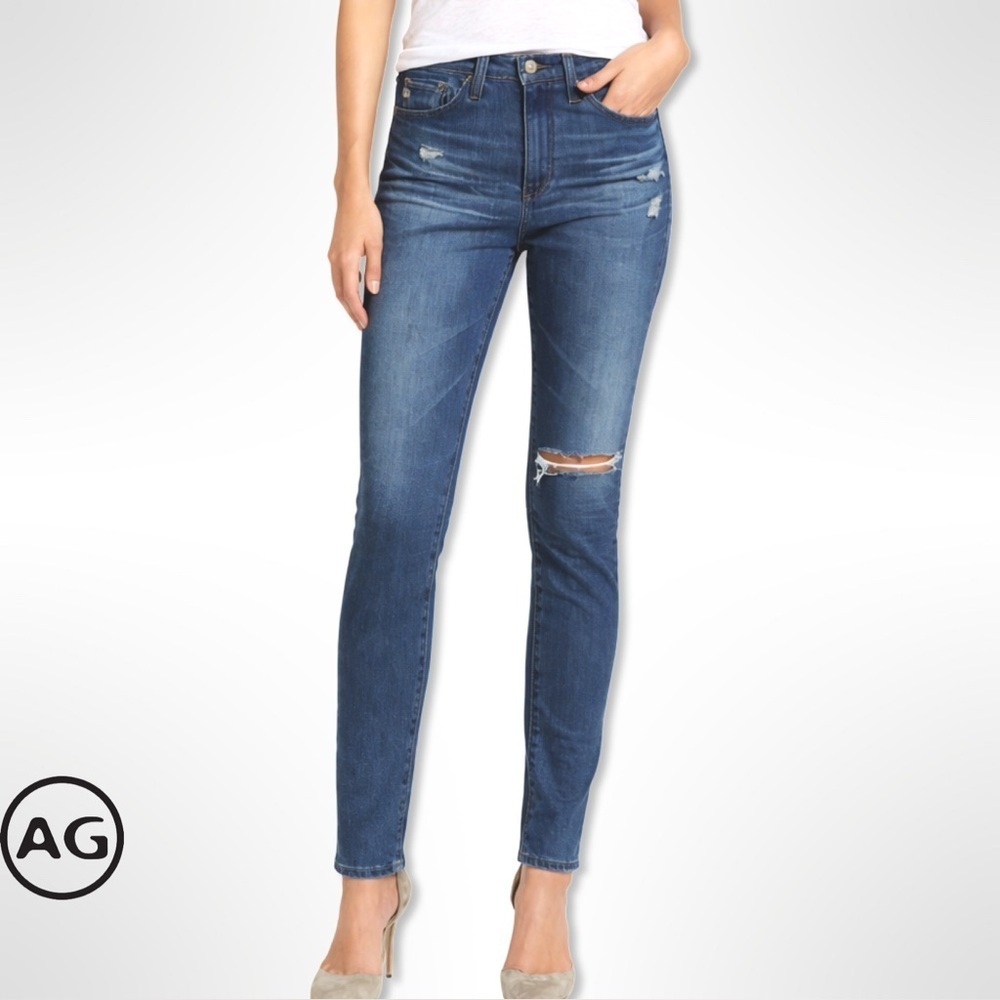 AG Adriano Goldschmied The Sophia High Rise Skinny Jeans Medium Wash Size 27R